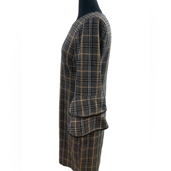 Tacera Tan/Black Ruffle Sleeves Dress-size Large - Picture 6 of 6